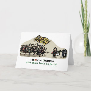 Cartão De Festividades Guerra no Natal - Que tal Paz na Terra?