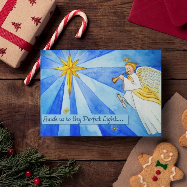 Cartão De Festividades Guide Us to thy Perfect Light Christmas Card (Criador carregado)