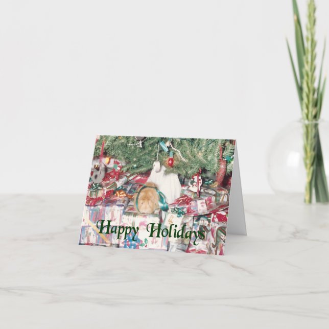 Cartão De Festividades Guinea Pig Holiday Card (Frente)