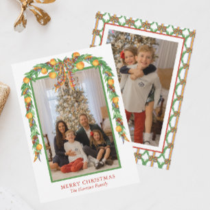 Cartão De Festividades Guirlanda de Arco de Laranjas em Aquarela Foto de 