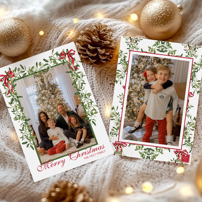 Cartão De Festividades Guirlanda de Fotografia de Arco de Aquarela Vermel (Criador carregado)