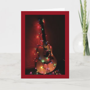 Cartão De Festividades Guitar Player's Christmas Card