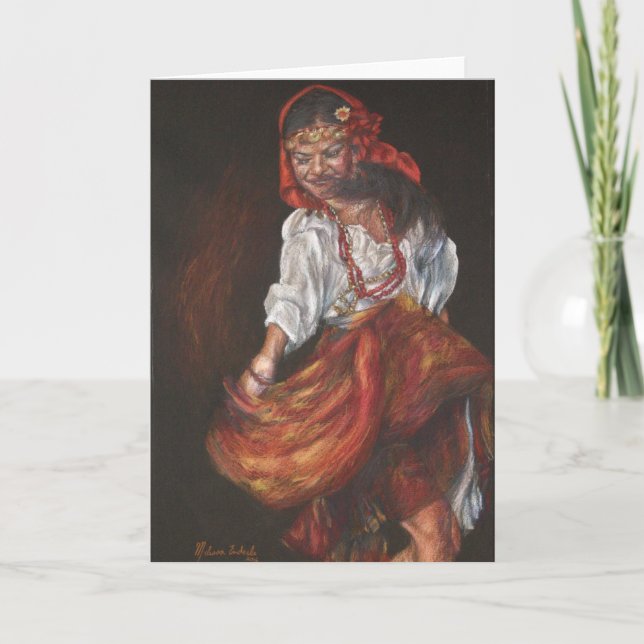 Cartão De Festividades Gypsy Dancer (Frente)