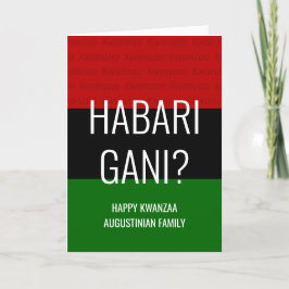 Cartão De Festividades HABARI GANI Kwanzaa personalizado moderno