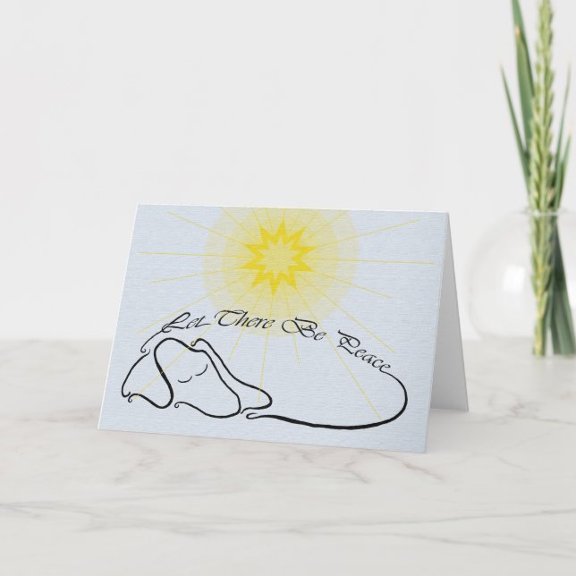 Cartão De Festividades Haja Paz (Frente)