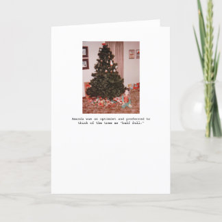 Cartão De Festividades Half Full Holiday Greeting Card