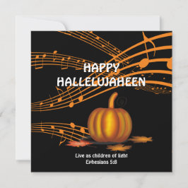 Cartão De Festividades HALLELUJAHEEN | Abóbora | Halloween cristão