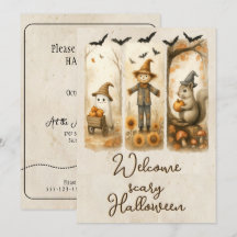 HALLOWEEN - Arte de 3 Motivos Assustadores 3 convi