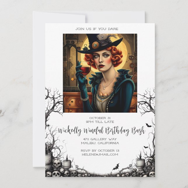 Cartão De Festividades Halloween Birthday Bash (Frente)