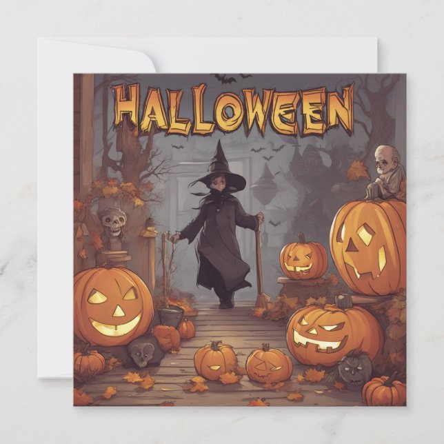 Cartão De Festividades Halloween C (Frente)