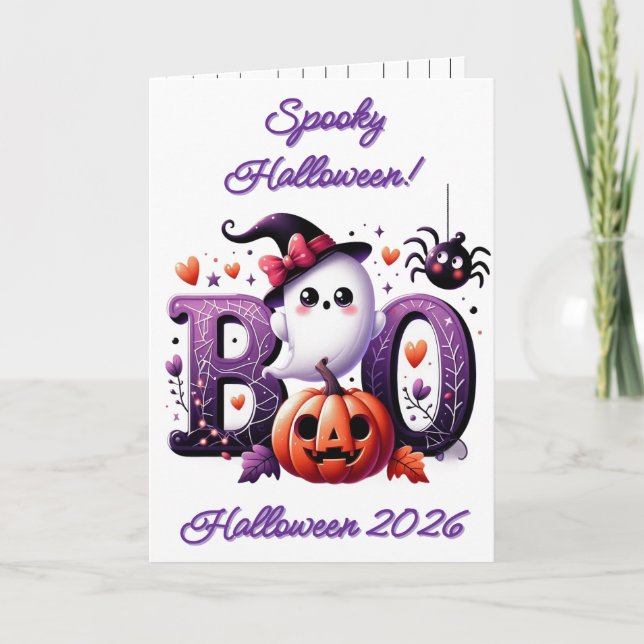 Cartão De Festividades Halloween Card (Frente)