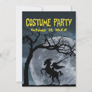 Cartão De Festividades Halloween Costume Party headless horseman