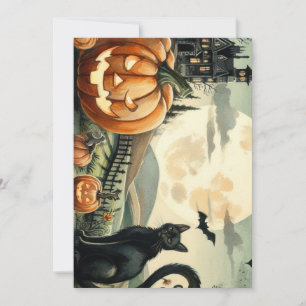 Cartão De Festividades Halloween/outono/Outono/Abóbora/gato