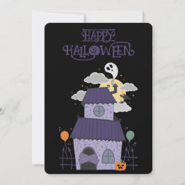 Cartão De Festividades Halloween Pastel Gótico assombrado