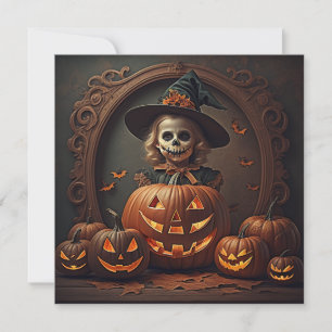 Cartão De Festividades Halloween vintage