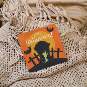 Cartão De Festividades Halloween Zombie