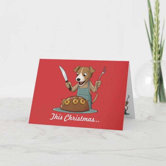 Cartão De Festividades Ham it Up Christmas Card (Frente)