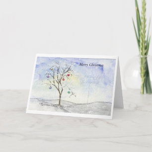 Cartão De Festividades Ham Radio Christmas Tree Card with Greeting