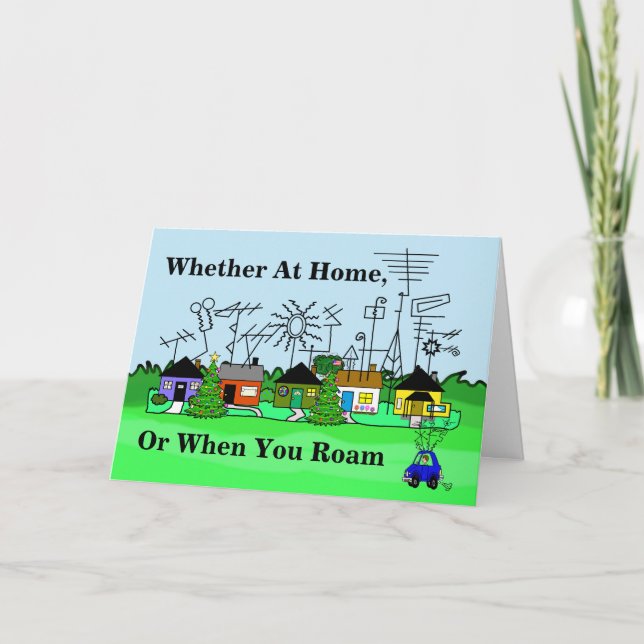 Cartão De Festividades Ham Radio HOA e Mobile Rig Christmas Card (Frente)