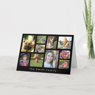 Cartão De Festividades HAMbWG - Colagem de fotos com quadros pretos