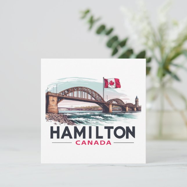 Cartão De Festividades Hamilton Ontario Canadá (Em pé/Frente)