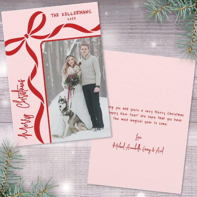 Cartão De Festividades Hand Drawn Whimsical Merry Christmas (Hand Drawn Whimsical Merry Christmas Holiday Card)