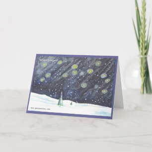 Cartão De Festividades Hand-painted Christmas Greeting Card 03