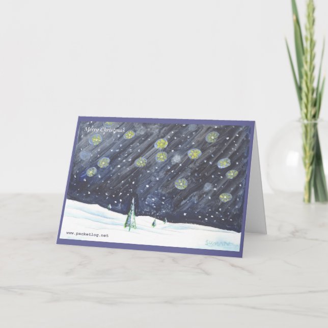 Cartão De Festividades Hand-painted Christmas Greeting Card 03 (Frente)