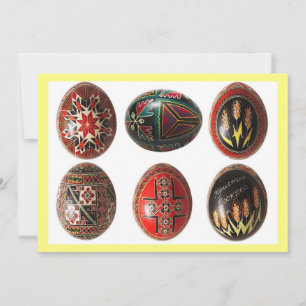 Cartão De Festividades Hand Painted Ukrainian Easter Eggs customizable