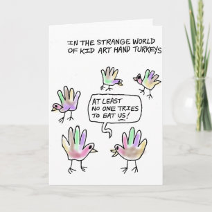 Cartão De Festividades Hand Turkey Thanksgiving Greeting Card