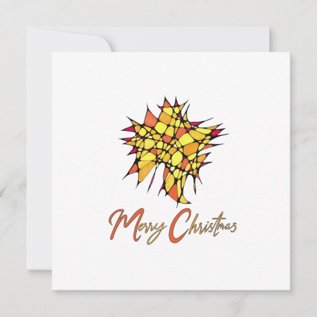 Cartão De Festividades Handmade Christmas Card with Star Graphic (Frente)