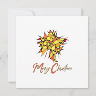 Cartão De Festividades Handmade Christmas Card with Star Graphic