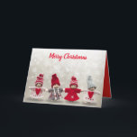 Cartão De Festividades Handmade Knit Winter Angels Christmas Card<br><div class="desc">Handmade Knit Winter Angels Christmas Card</div>