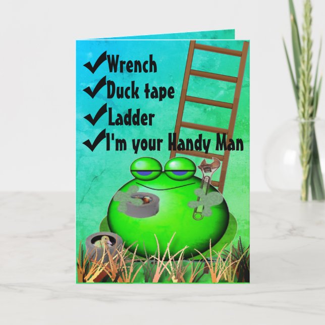 Cartão De Festividades Handyman (Frente)