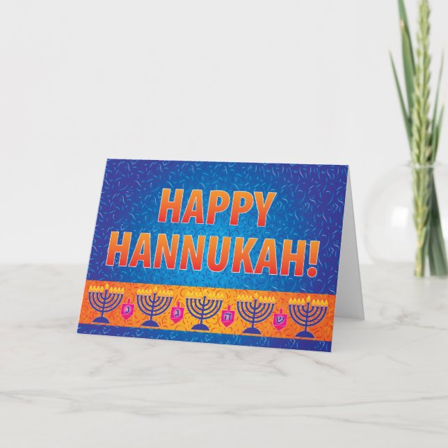 Cartão De Festividades Hannukah Greeting Card (Frente)
