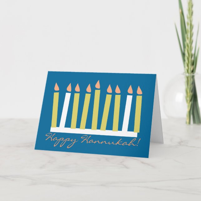 Cartão De Festividades Hannukah Greeting Card (Frente)