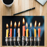 Cartão De Festividades Hannukah Menorah<br><div class="desc">Personalizar com seu próprio texto</div>