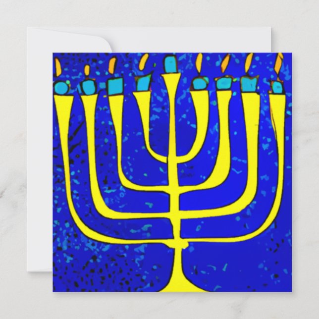 Cartão De Festividades Hanukkah (Frente)