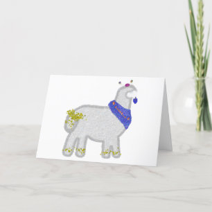 Cartão De Festividades Hanukkah Alpaca Fofo Feliz Janucá