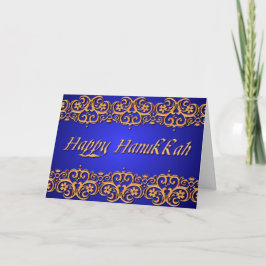 Cartão De Festividades Hanukkah Baroque Ornamental Holiday Greetings