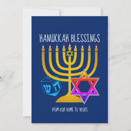 Cartão De Festividades HANUKKAH BLESSINGS | From Our Home To Yours