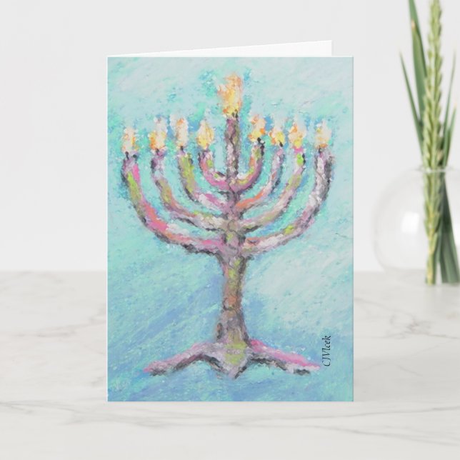Cartão De Festividades Hanukkah Card (Frente)