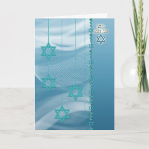Cartão De Festividades Hanukkah Card Blue