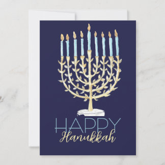 Cartão De Festividades Hanukkah Card Blue