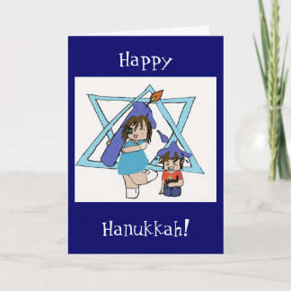 Cartão De Festividades Hanukkah chibi