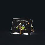 Cartão De Festividades Hanukkah Cute Owl & Menorah acendem a noite<br><div class="desc">Esta linda e colorida coruja de Hanukkah e Menorah em uma árvore de neve é totalmente divertida! Compartilhe seus melhores desejos e encantamento Família e Amigos com cartões Chanukkah personalizados! Acenda as noites. Projetado para fazer todos sorrir nesta temporada de férias. Todo o texto pode ser facilmente alterado ou excluído....</div>