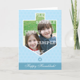 Cartão De Festividades Hanukkah Dreidel Framed Greeting Card