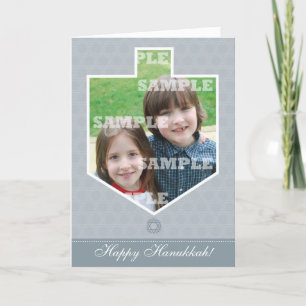 Cartão De Festividades Hanukkah Dreidel Framed Greeting Card