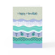 Hanukkah Dreidels Menorah Lace Scrapbook
