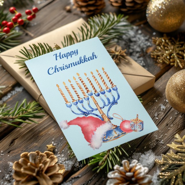 Cartão De Festividades Hanukkah e Natal Chrismukkah (Criador carregado)